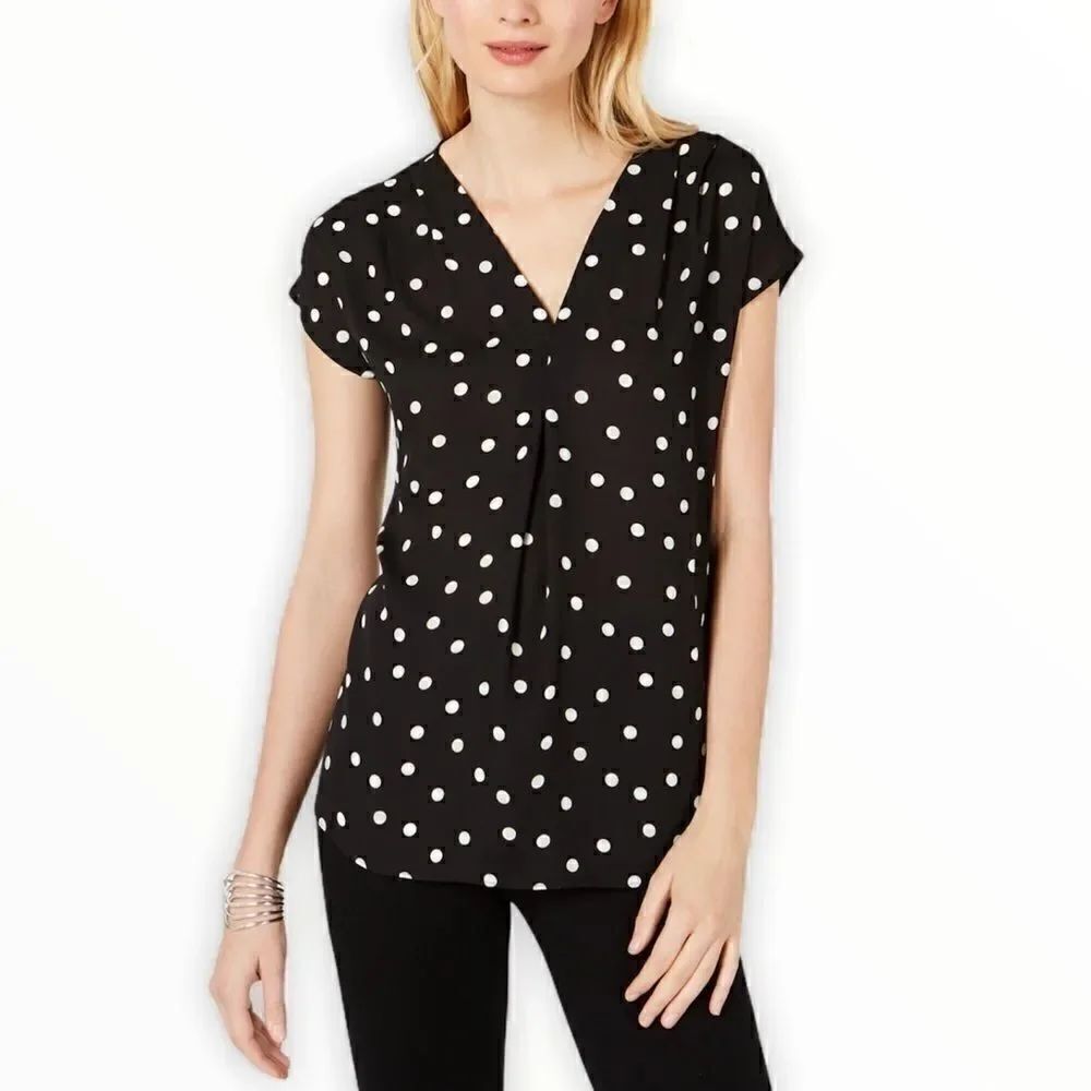 NC International Concepts Polka Dots Printed Top